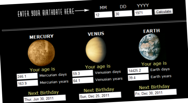 Your Age On Other Worlds